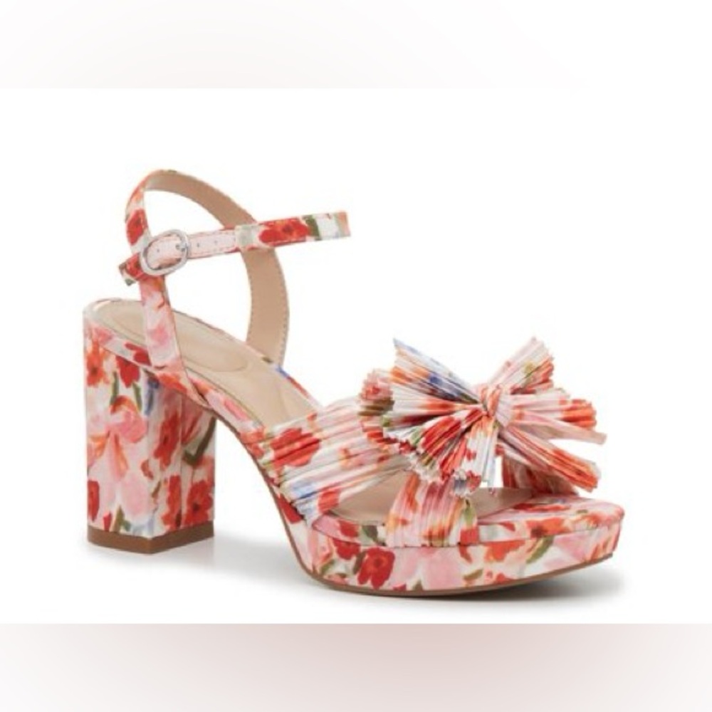Kelly & Katie Floral Block Heel Sandals